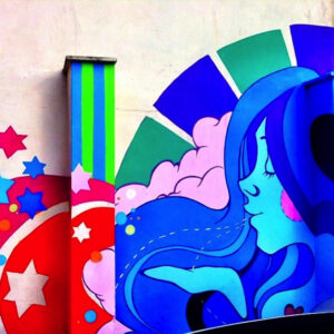 psychedelic installation mural street art MLStudio